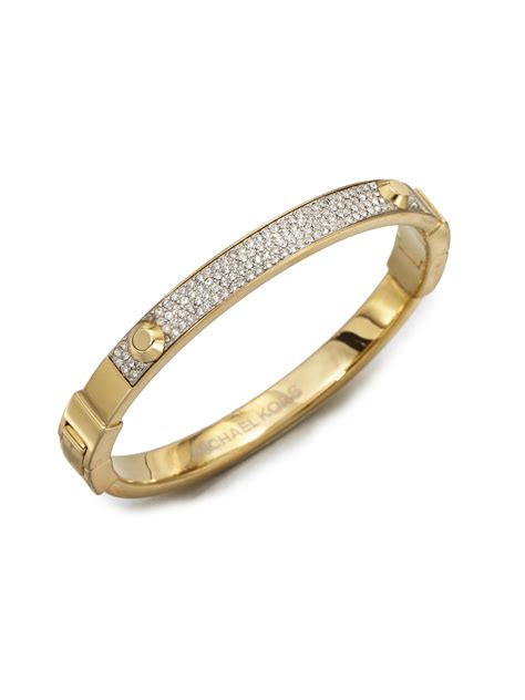 gold michael kors bangle|michael kors bracelet with diamonds.